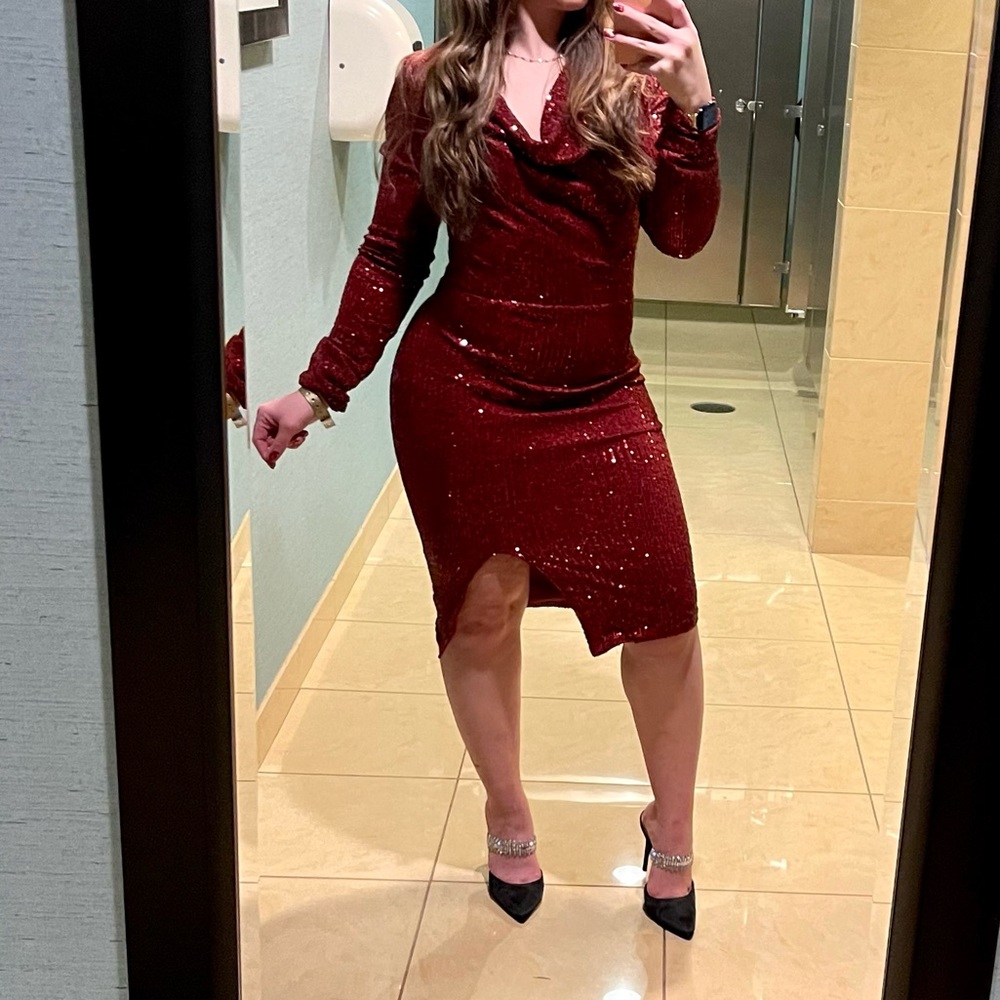 Sequin Midi Dress